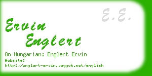 ervin englert business card